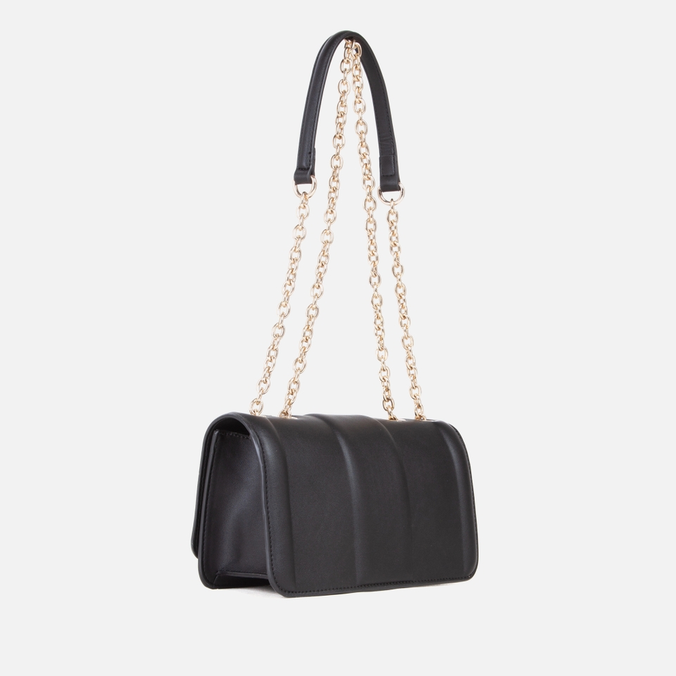 Valentino Brass Faux Leather Flap Bag
