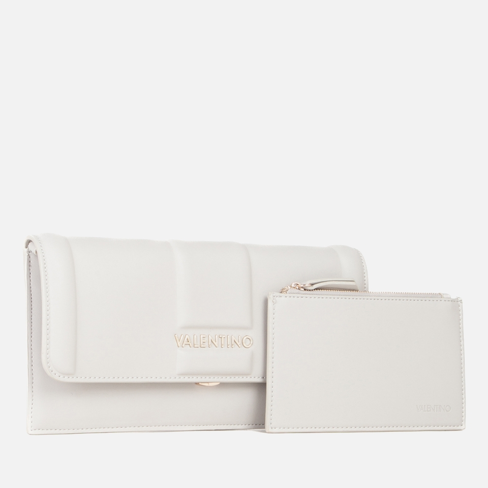 Valentino Brass Faux Leather Pochette Bag