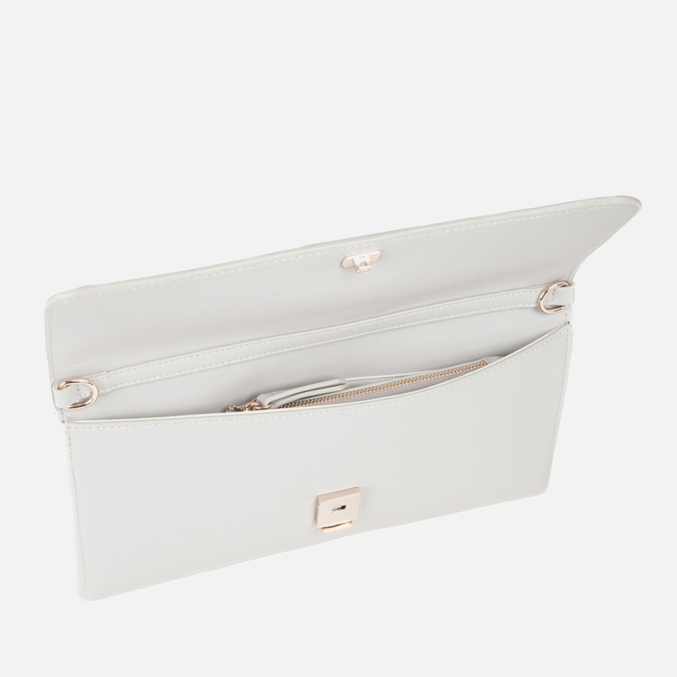 Valentino Brass Faux Leather Pochette Bag