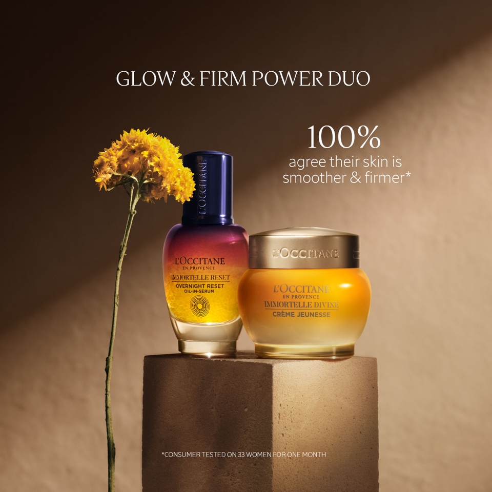 L'Occitane Immortelle Reset サンプル １００枚 L'Occitane Overnight Reset Serum 30ml | LOOKFANTASTIC