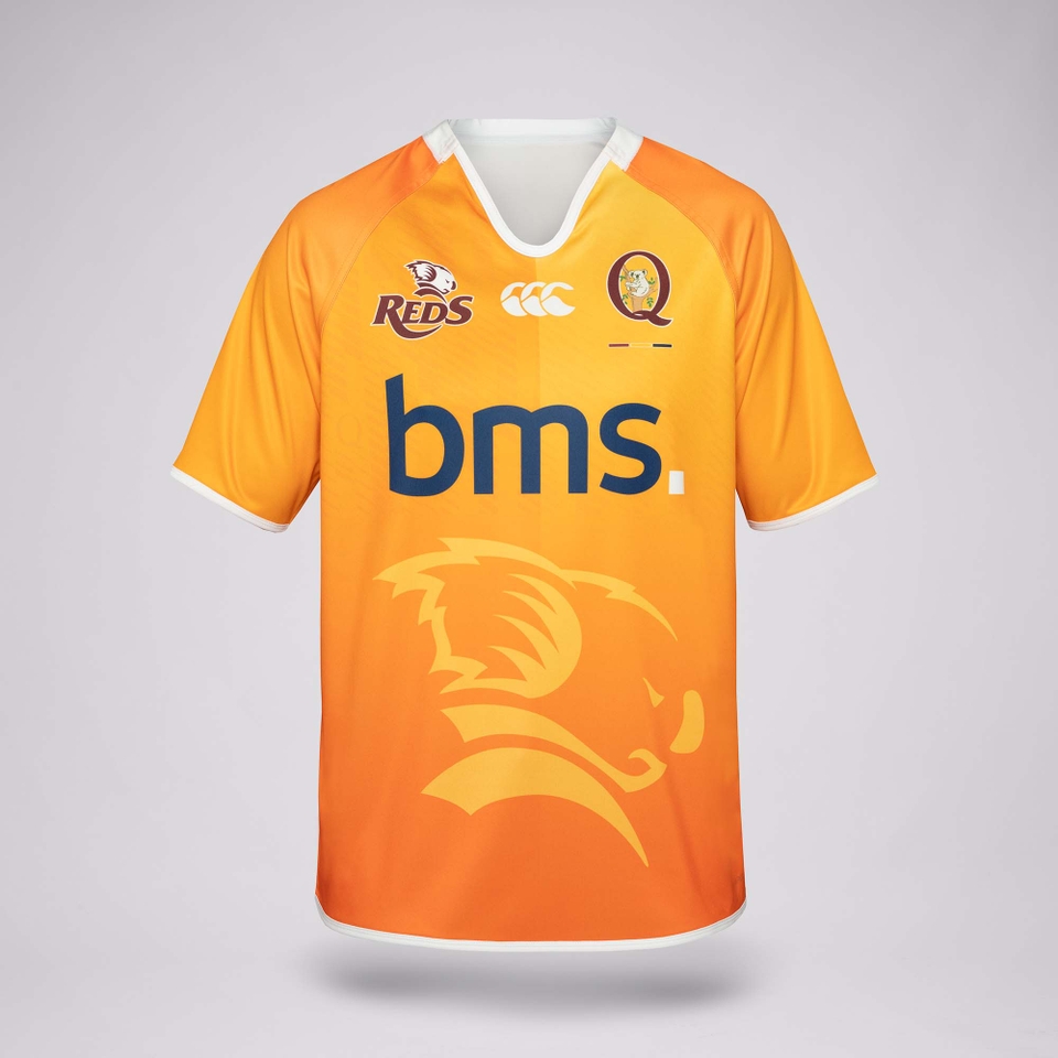 MENS 2025 QLD REDS TRAINING JERSEY ORANGE