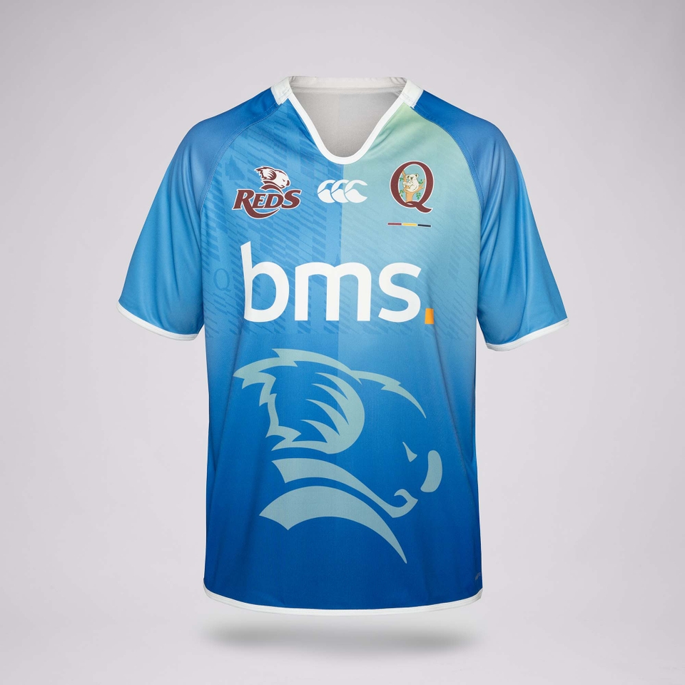 MENS 2025 QLD REDS TRAINING JERSEY BLUE