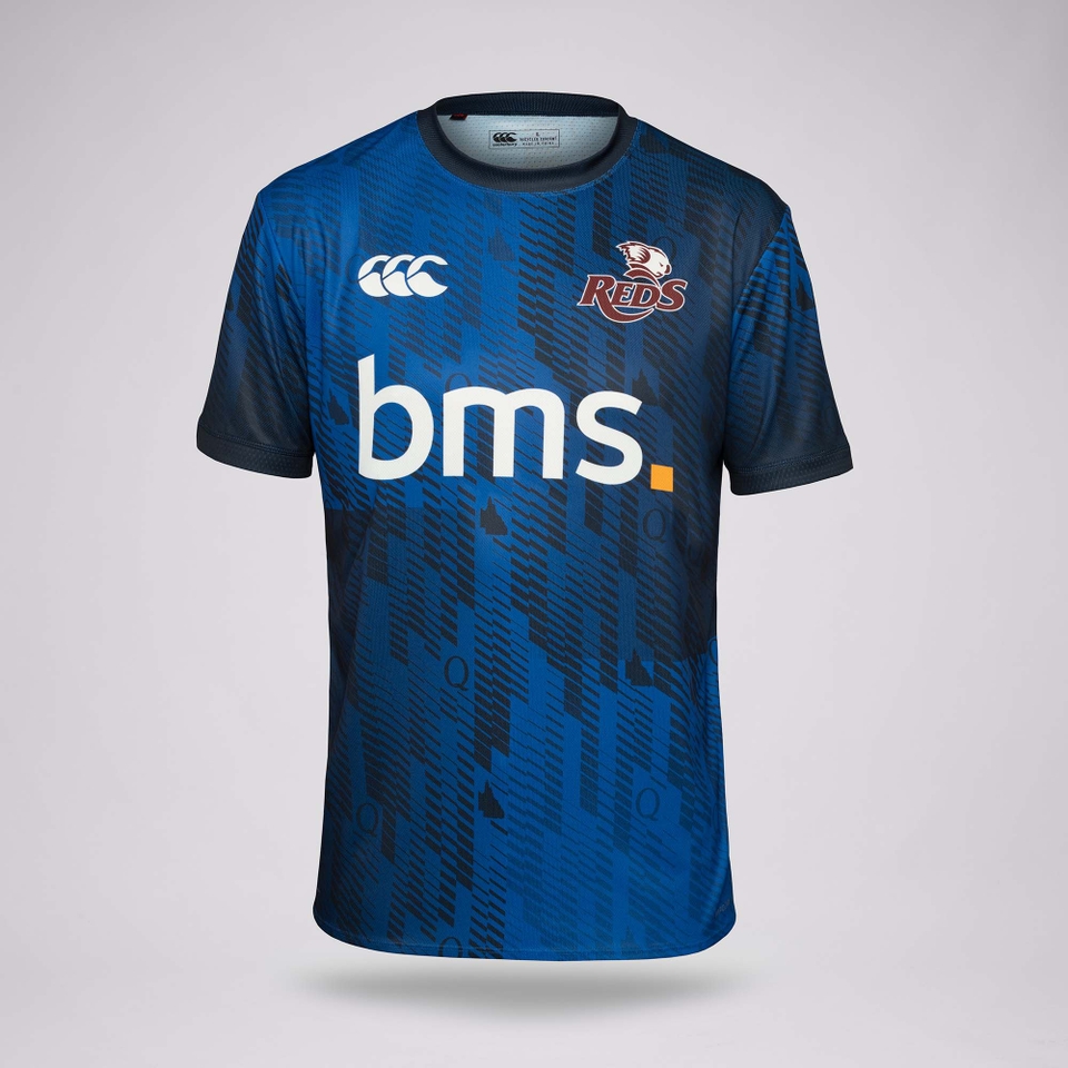 MENS 2025 QLD REDS PLAYERS TRAINING TEE NAVY