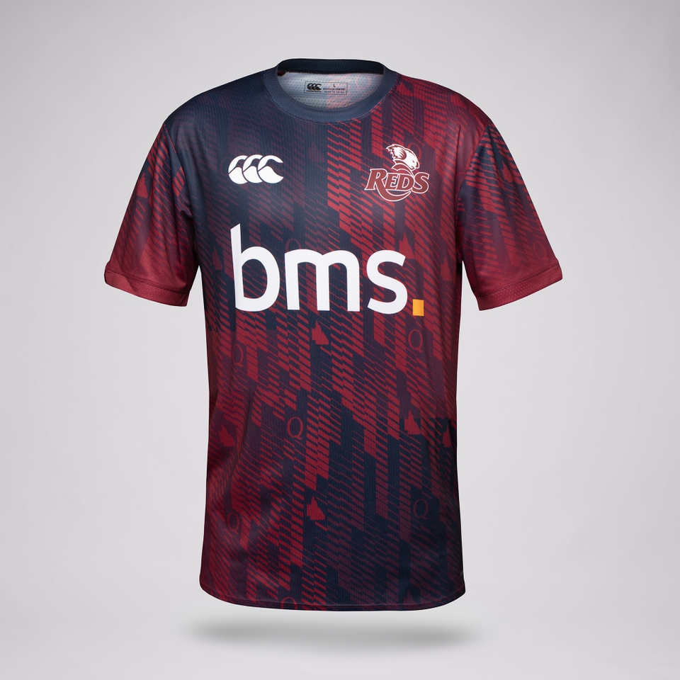MENS 2025 QLD REDS COACHES TRAINING TEE MAROON
