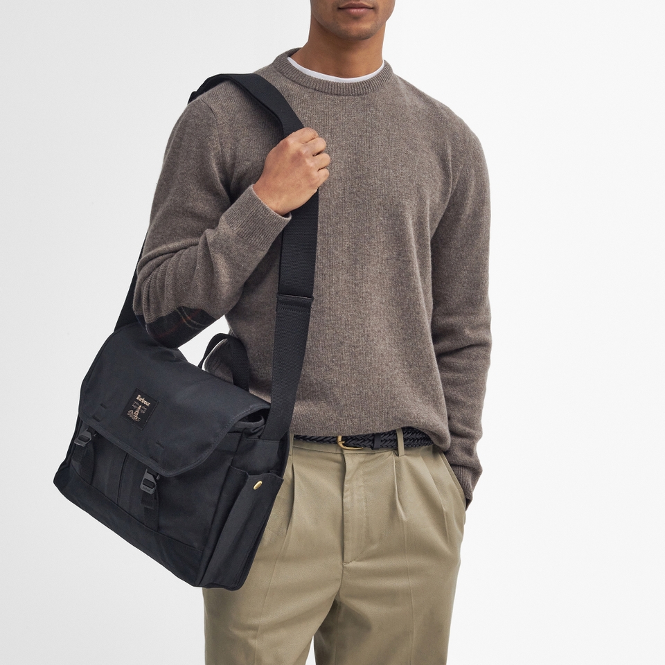 Barbour Field Waxed Canvas Messenger Bag