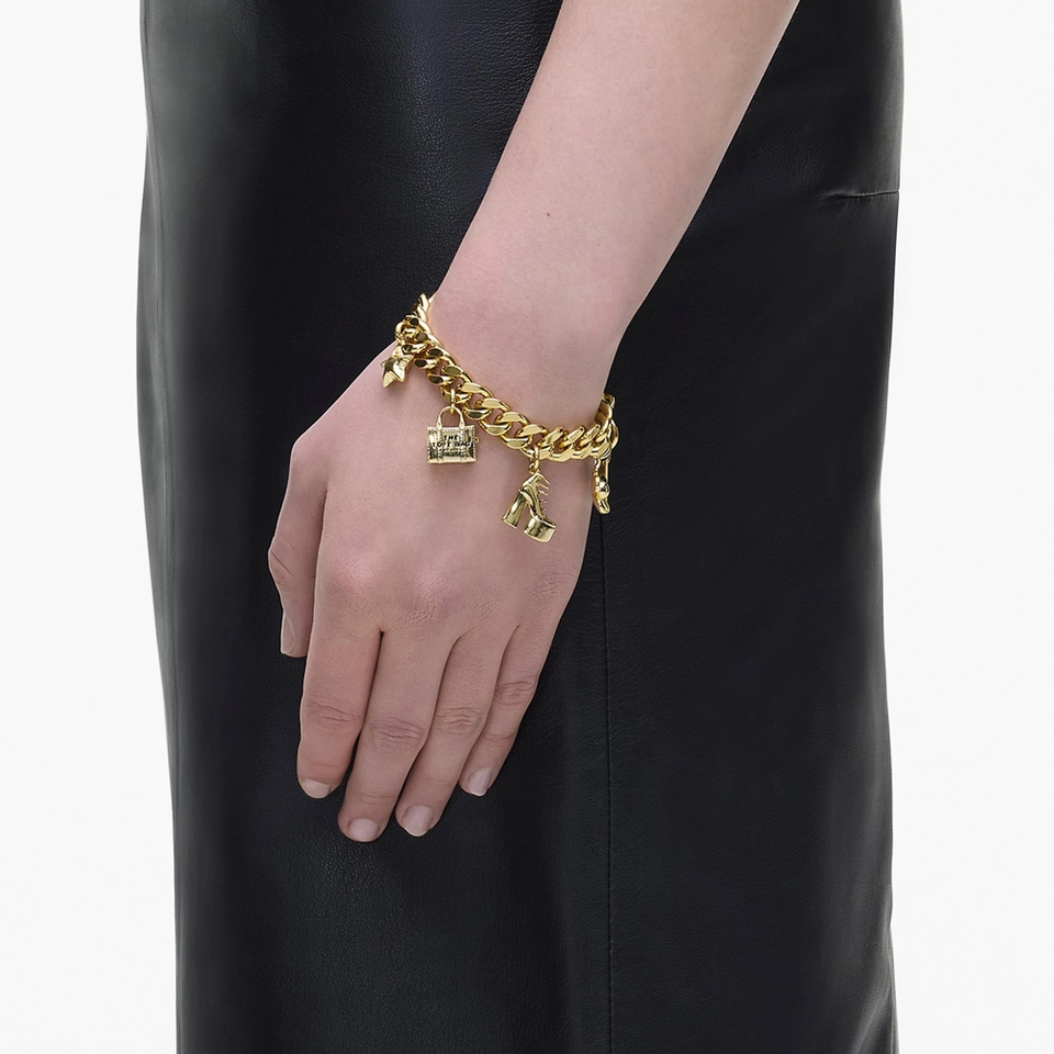 Marc Jacobs Mini Icon Gold-Tone Charm Bracelet