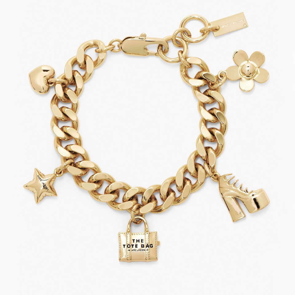 Marc Jacobs Mini Icon Gold-Tone Charm Bracelet