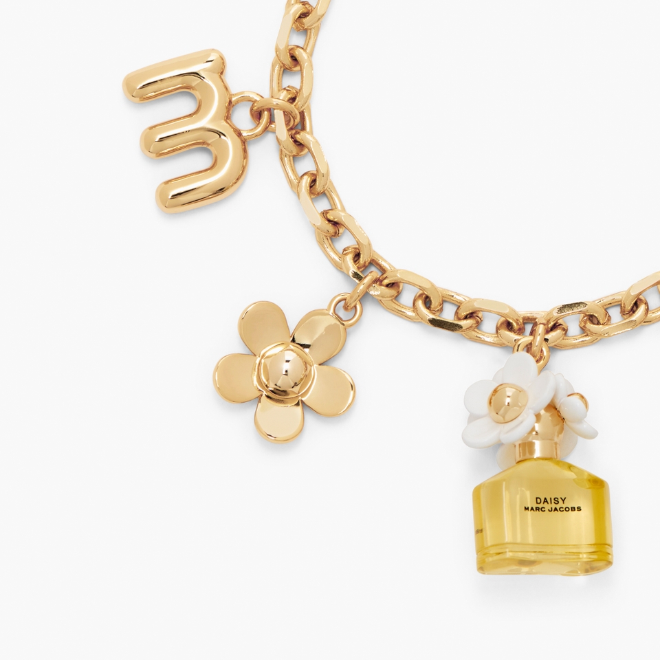 Marc Jacobs Daisy Gold-Plated Charm Bracelet