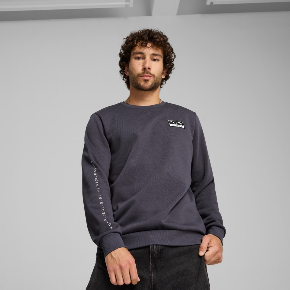 PUMA x HYROX Graphic Crew - Men's - Grey