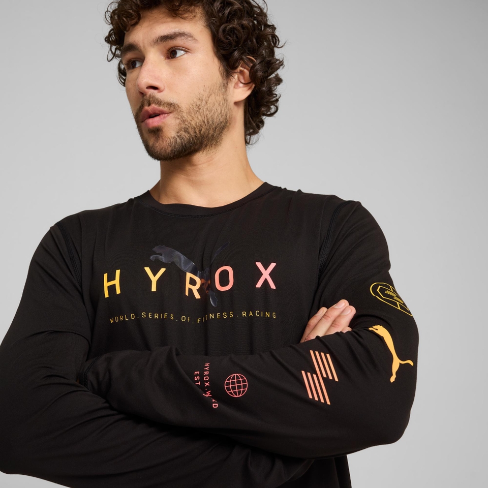 PUMA x HYROX Run Cloudspun Long Sleeve Tee - Men's - Black