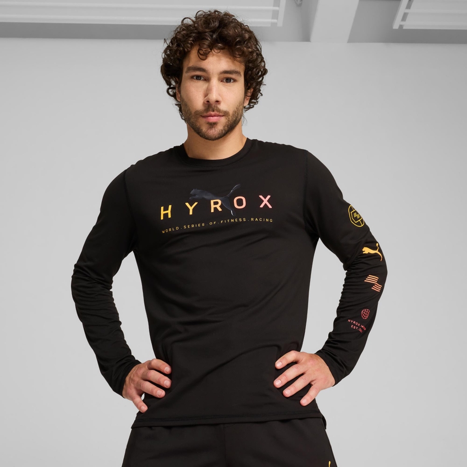 PUMA x HYROX Run Cloudspun Long Sleeve Tee - Men's - Black