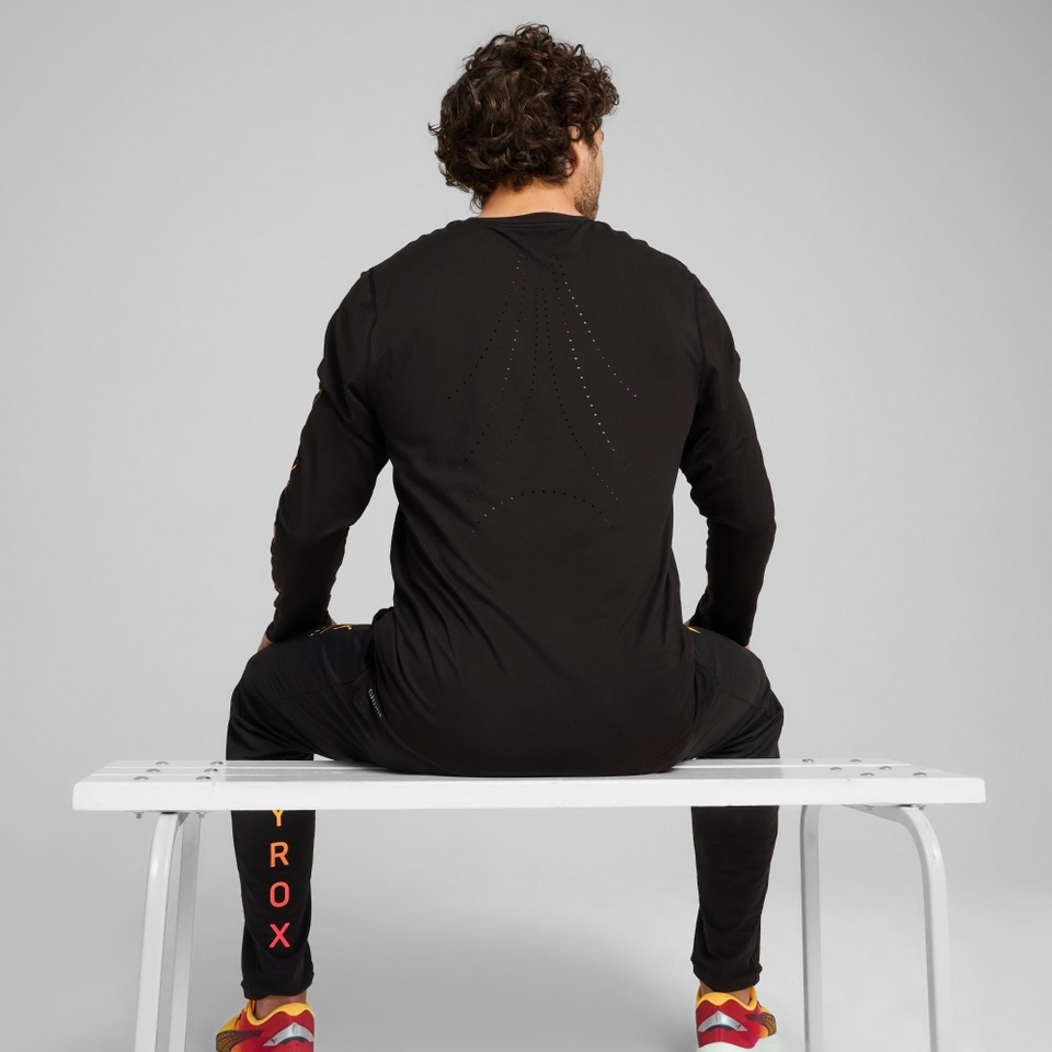 PUMA x HYROX Run Cloudspun Long Sleeve Tee - Men's - Black