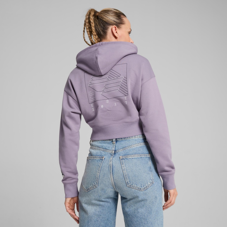 PUMA x HYROX Cropped Hoodie - Women's - Purple