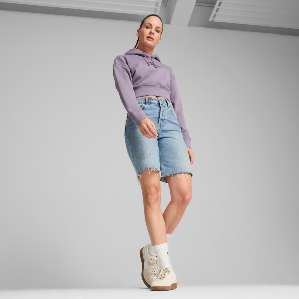 PUMA x HYROX Cropped Hoodie - Women's - Purple