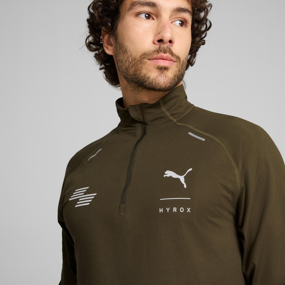 PUMA x HYROX Run Cloudspun 1/4 Zip - Men's - Green