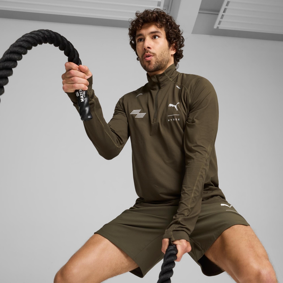 PUMA x HYROX Run Cloudspun 1/4 Zip - Men's - Green