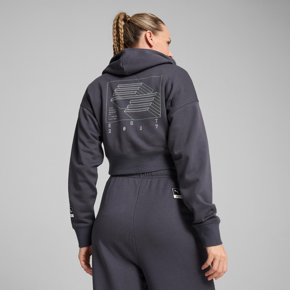PUMA x HYROX Cropped Hoodie - Women's - Grey