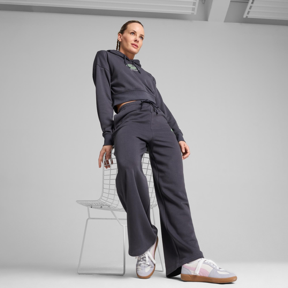 PUMA x HYROX Cropped Hoodie - Women's - Grey