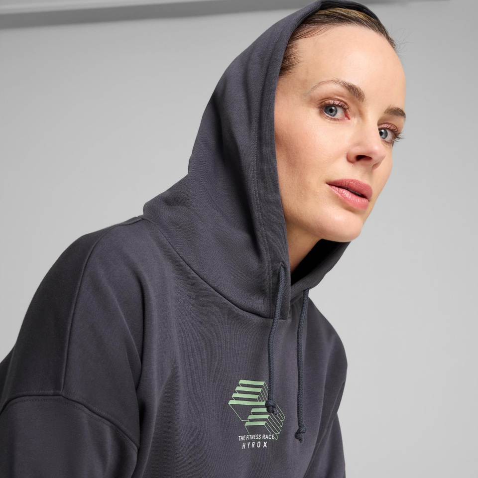 PUMA x HYROX Cropped Hoodie - Women's - Grey