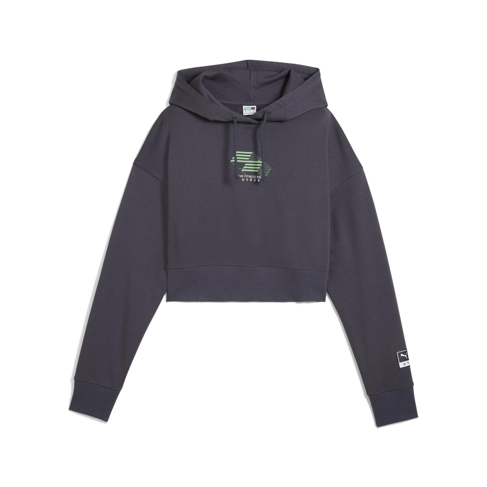 PUMA x HYROX Cropped Hoodie - Women's - Grey