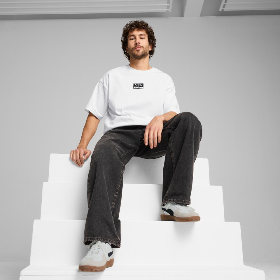 PUMA x HYROX Oversized Graphic Tee - Men's - White