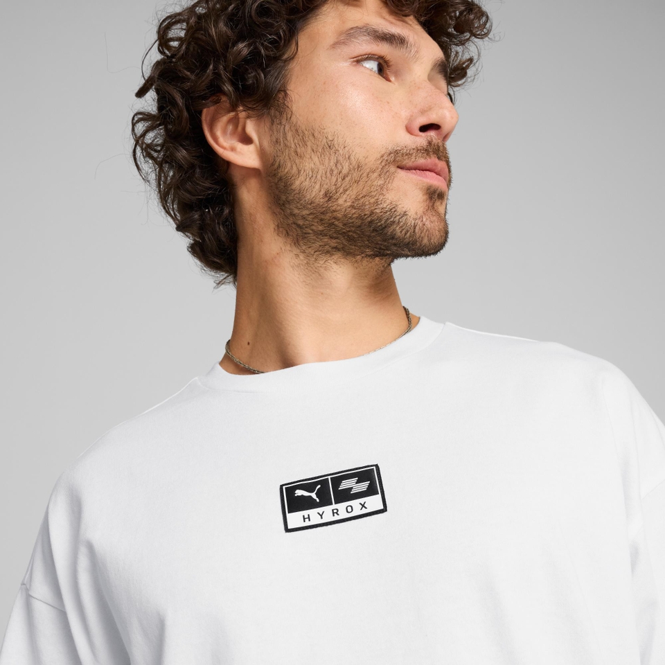 PUMA x HYROX Oversized Graphic Tee - Men's - White