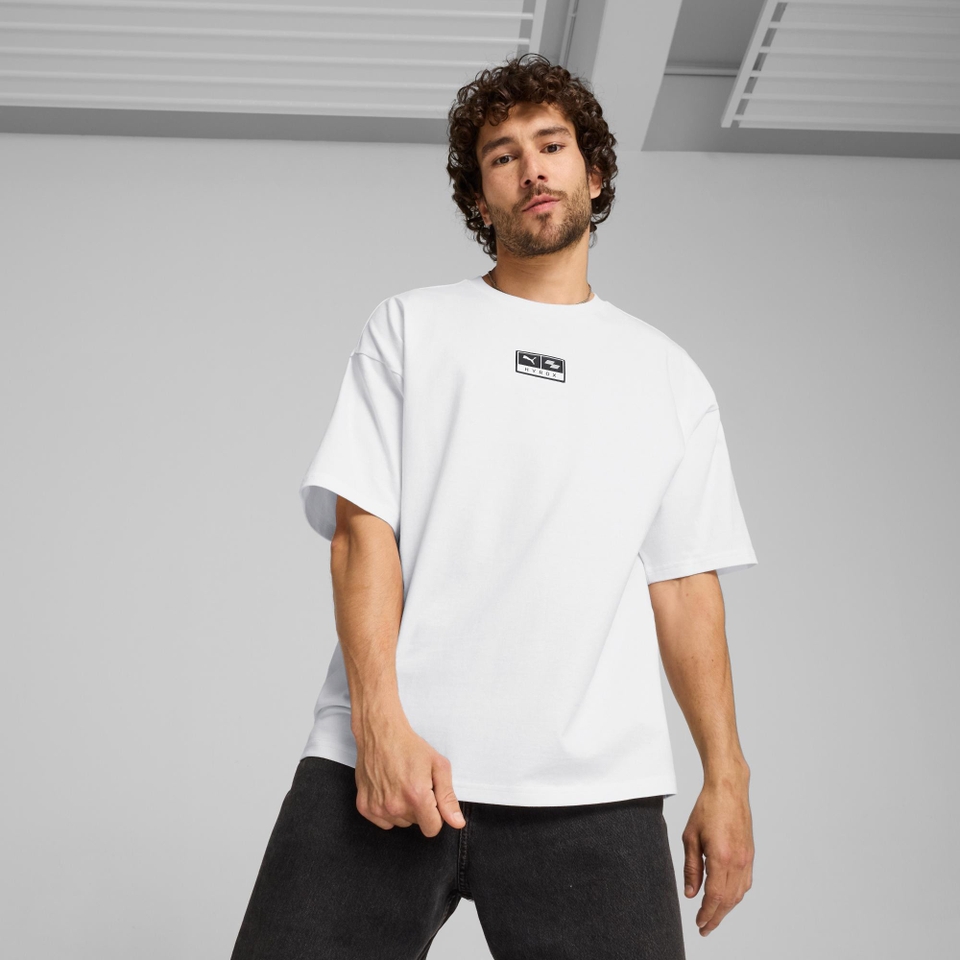 PUMA x HYROX Oversized Graphic Tee - Men's - White