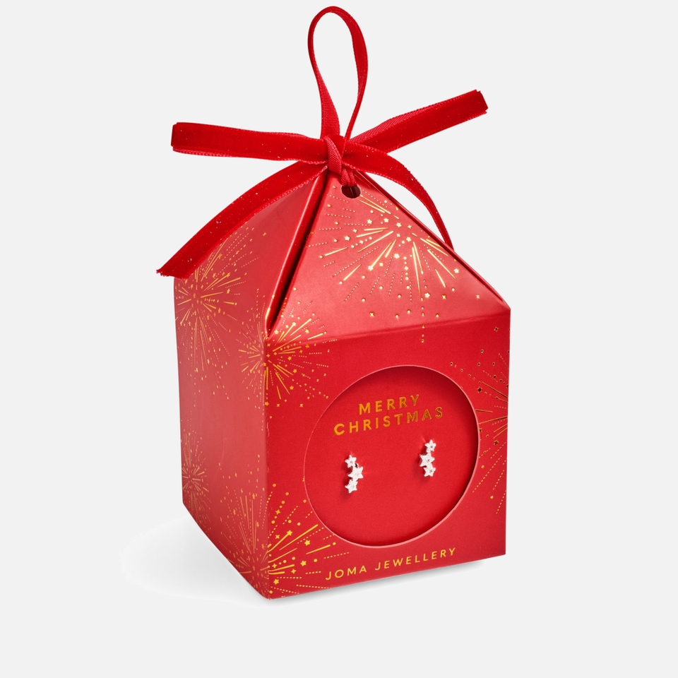 Joma Jewellery Bauble Merry Christmas Silver-Plated Earrings