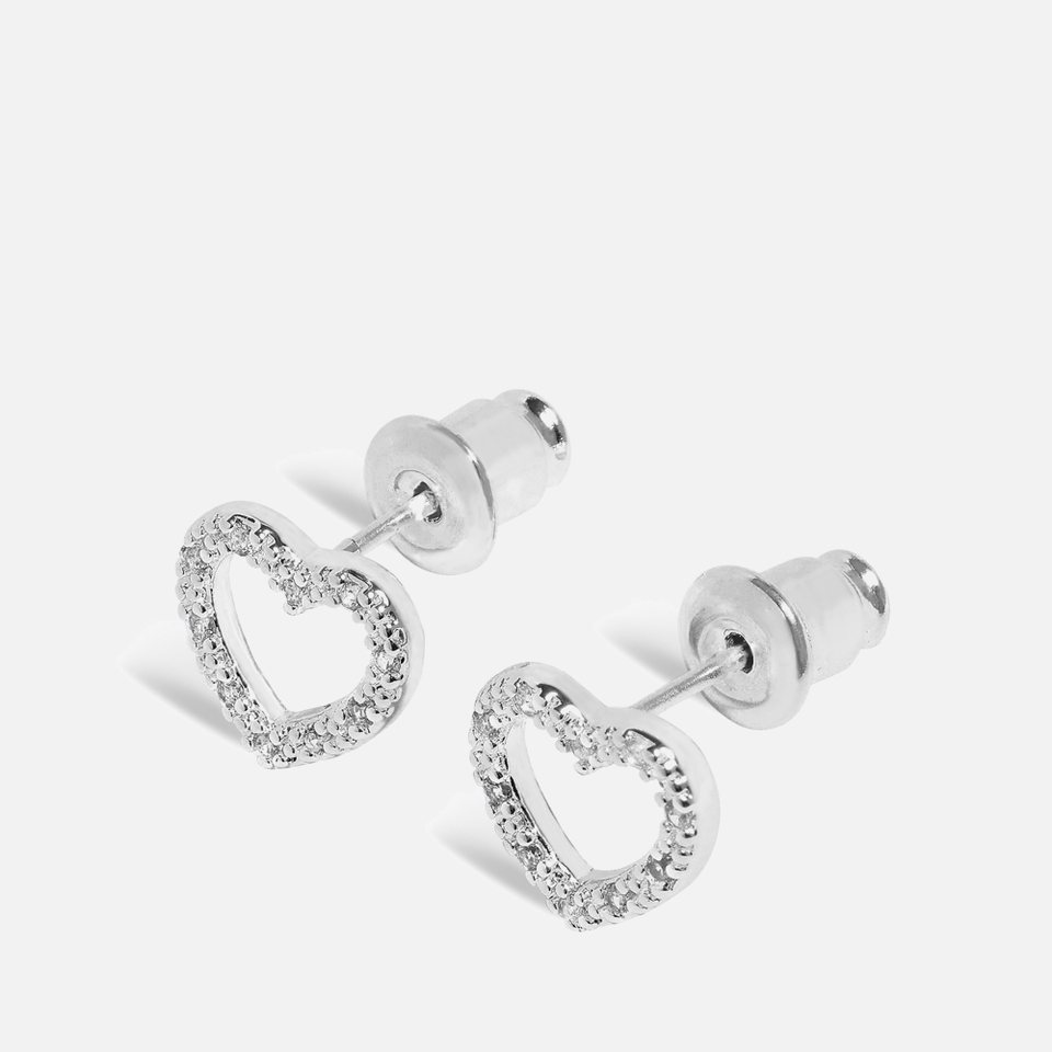 Joma Jewellery Earring Bauble With Love Silver-Plated Stud Earrings