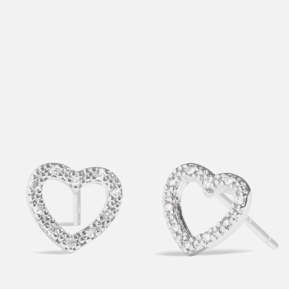 Joma Jewellery Earring Bauble With Love Silver-Plated Stud Earrings