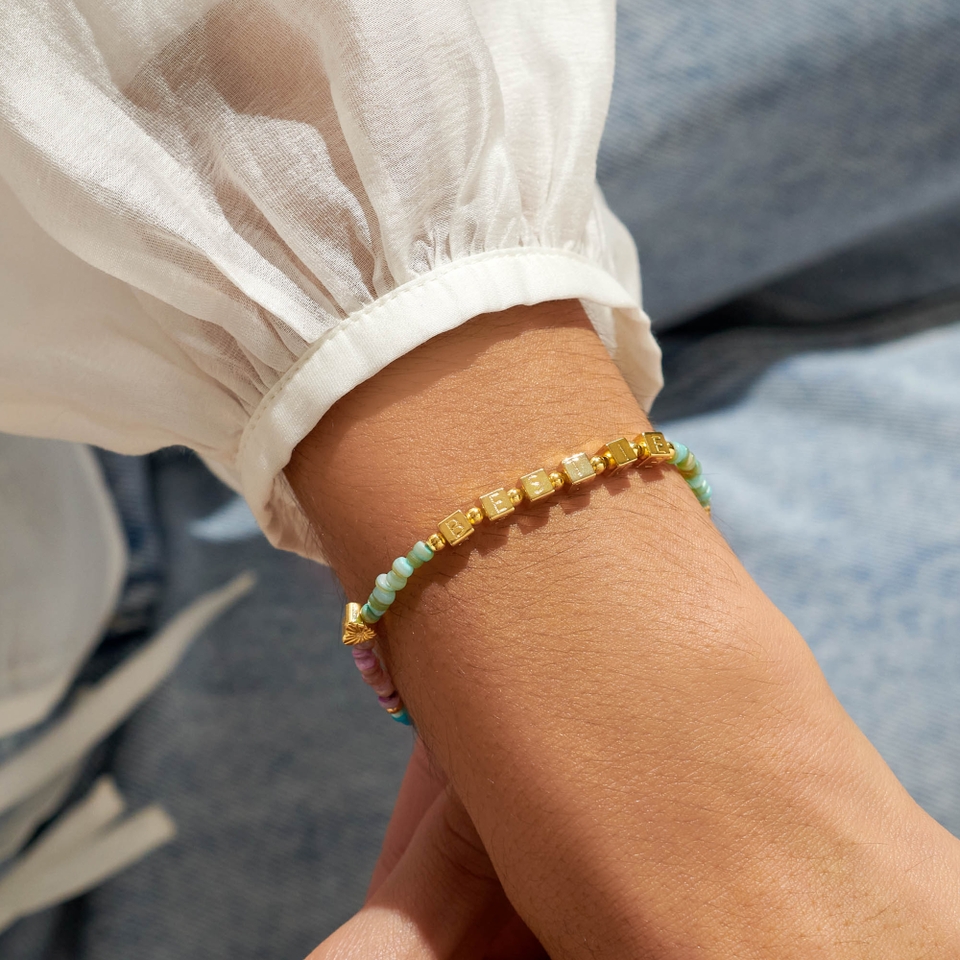 Joma Jewellery Words To Live By Bestie Gold-Plated Bracelet