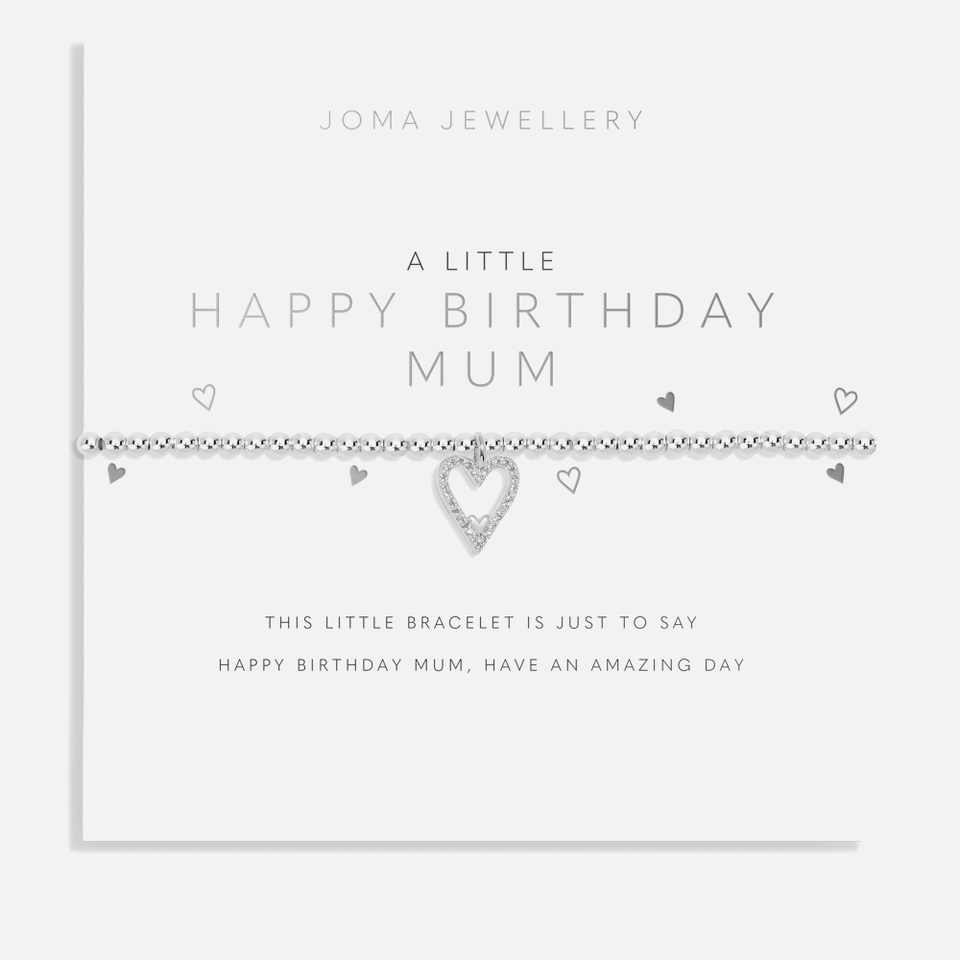 Joma Jewellery A Little Happy Birthday Mum Silver-Plated Bracelet