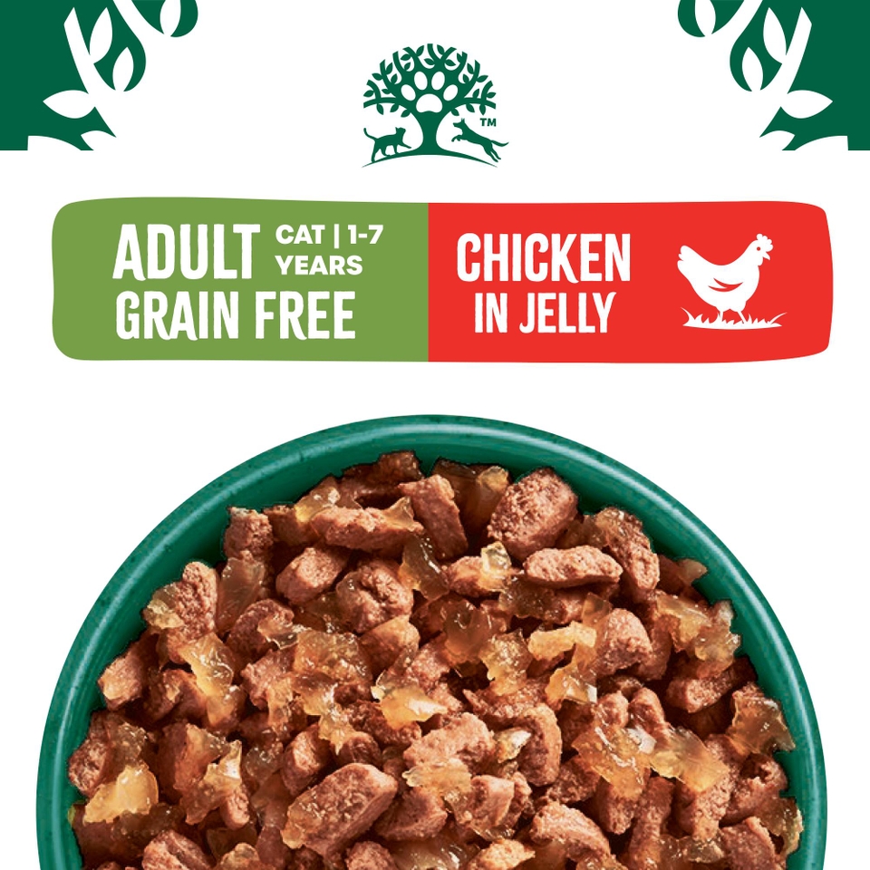 Adult Chicken in Jelly Grain Free Wet Cat Food Pouches 48 pouches