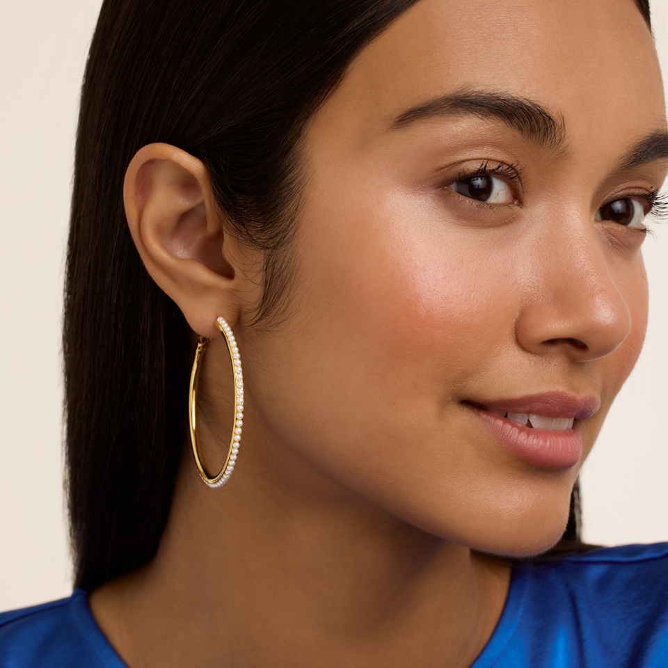 Ted Baker Perla Large Pearl Gold-Plated Earrings