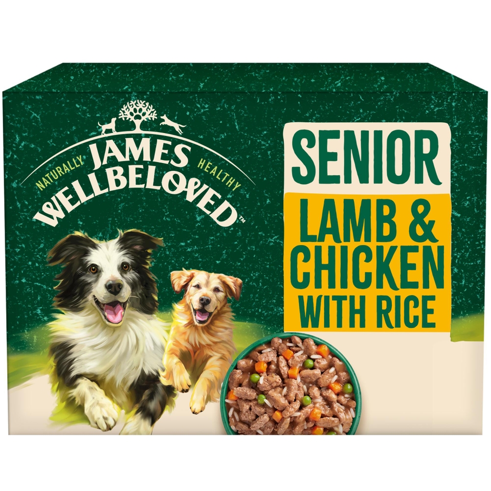 Senior Lamb & Chicken & Rice in Gravy Wet Dog Food Pouches 48 pouches