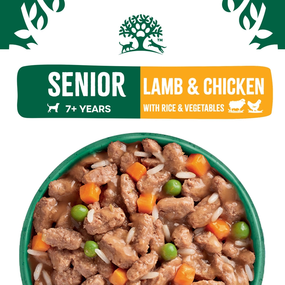 Senior Lamb & Chicken & Rice in Gravy Wet Dog Food Pouches 48 pouches