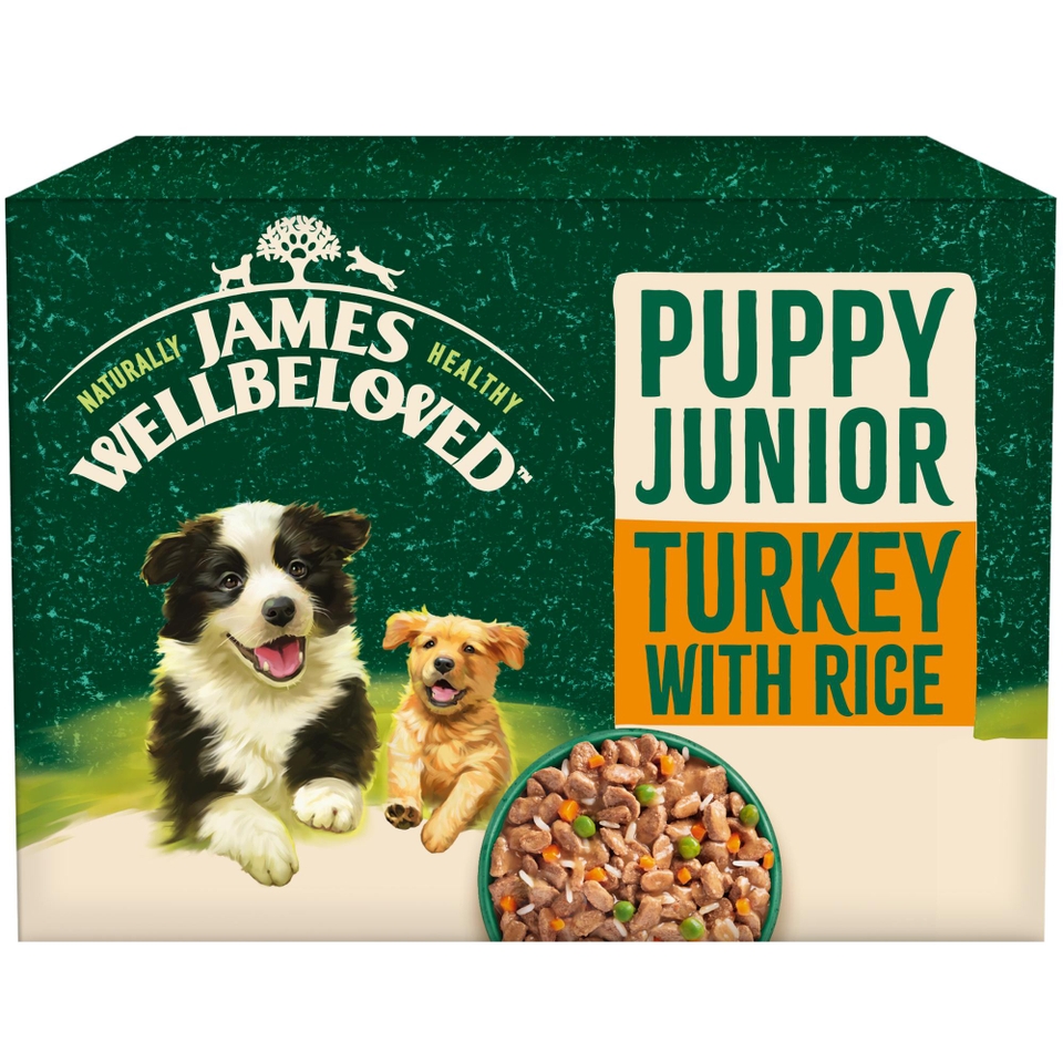 Puppy Turkey & Rice in Gravy Wet Dog Food Pouches 48 pouches