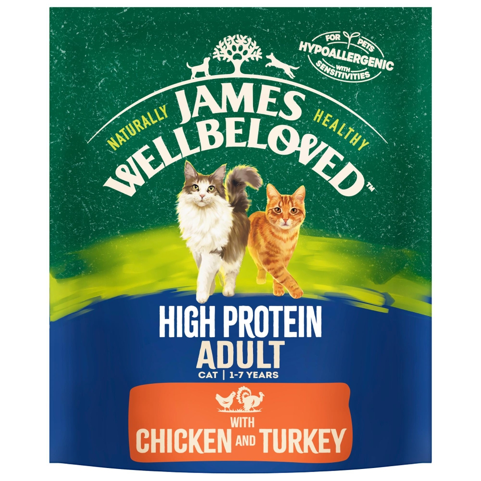 Adult Chicken & Turkey High Protein Dry Cat Food 7kg