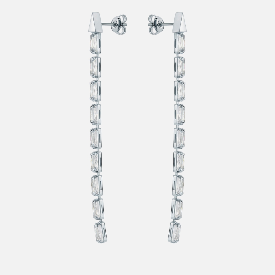 Ted Baker Isalie Baguette Silver-Plated Slinky Earrings