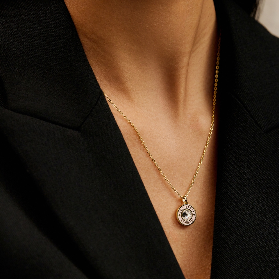 Ted Baker Cherlie Button Gold-Plated Necklace