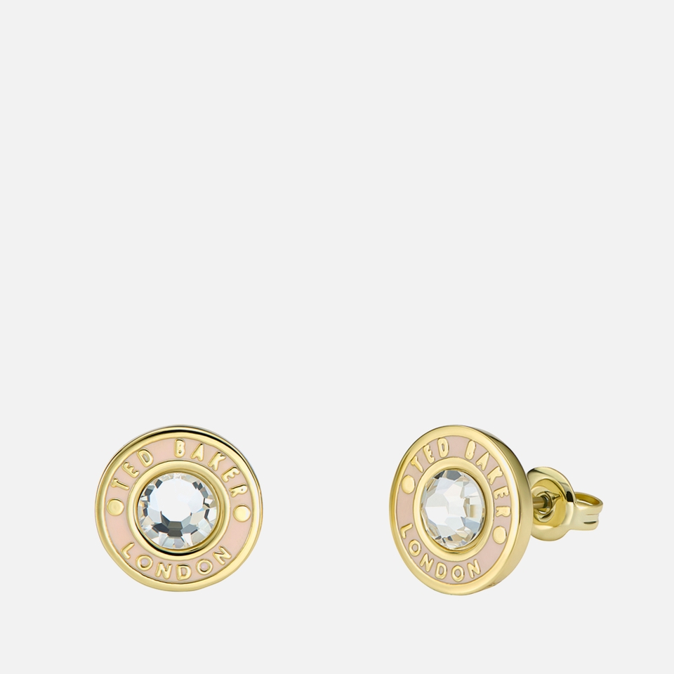 Ted Baker Cherelle Button Gold-Plated Earrings