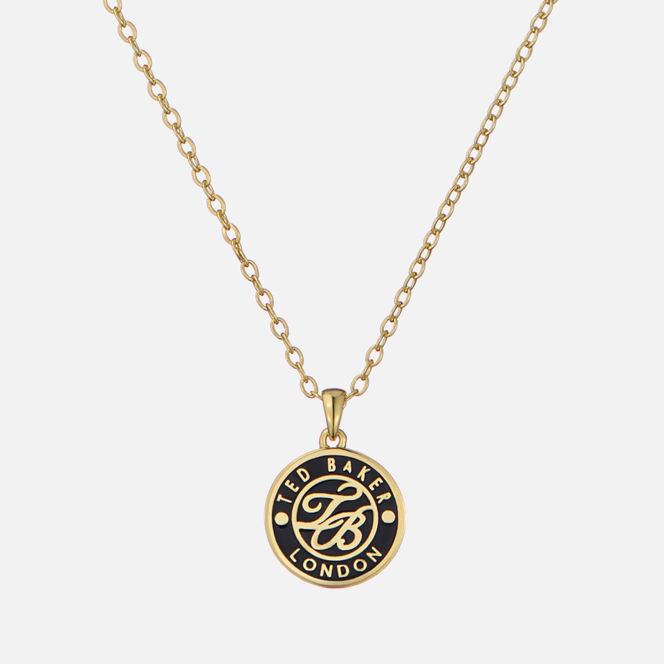 Ted Baker Women's Monella: Monogram Button Pendant Necklace - Gold/Black