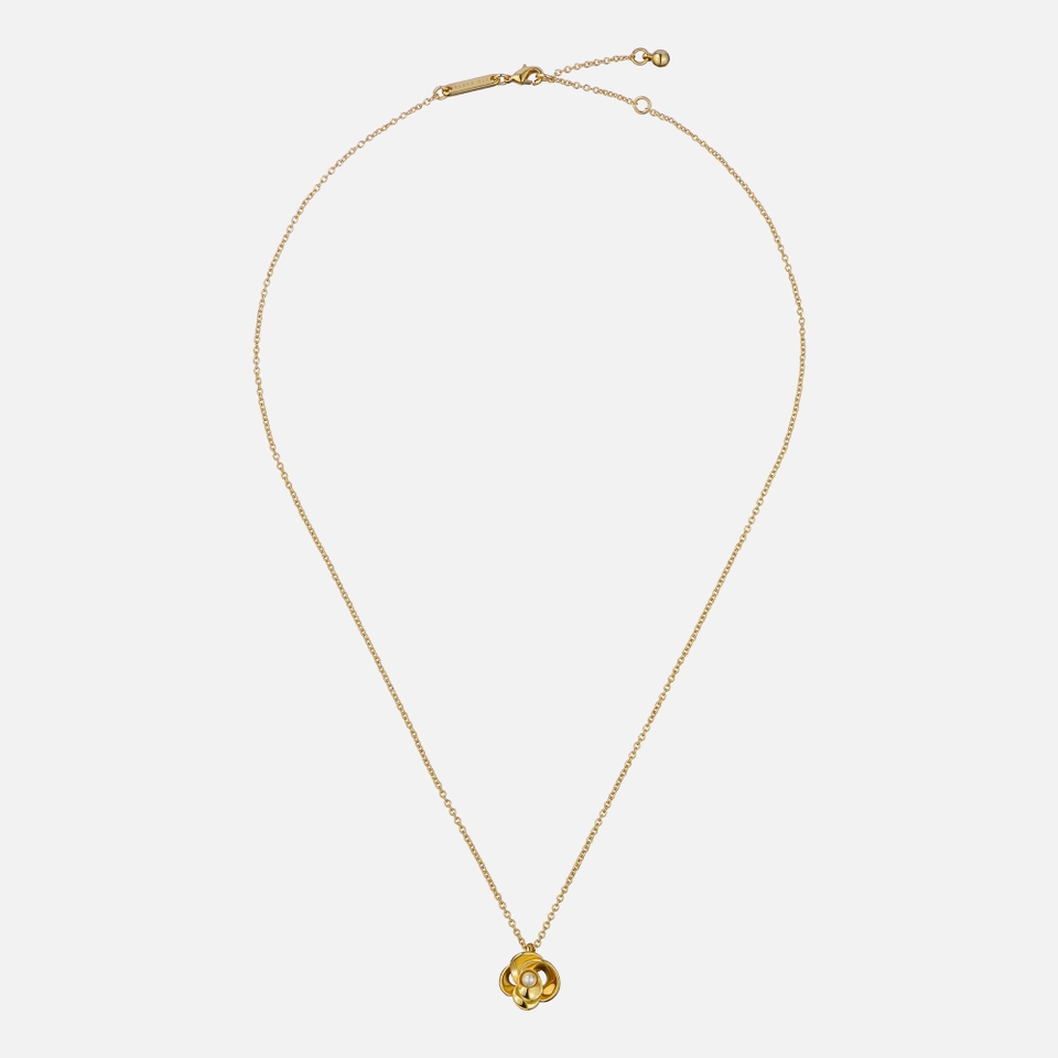 Ted Baker Flo Pearl Gold-Plated Flower Necklace