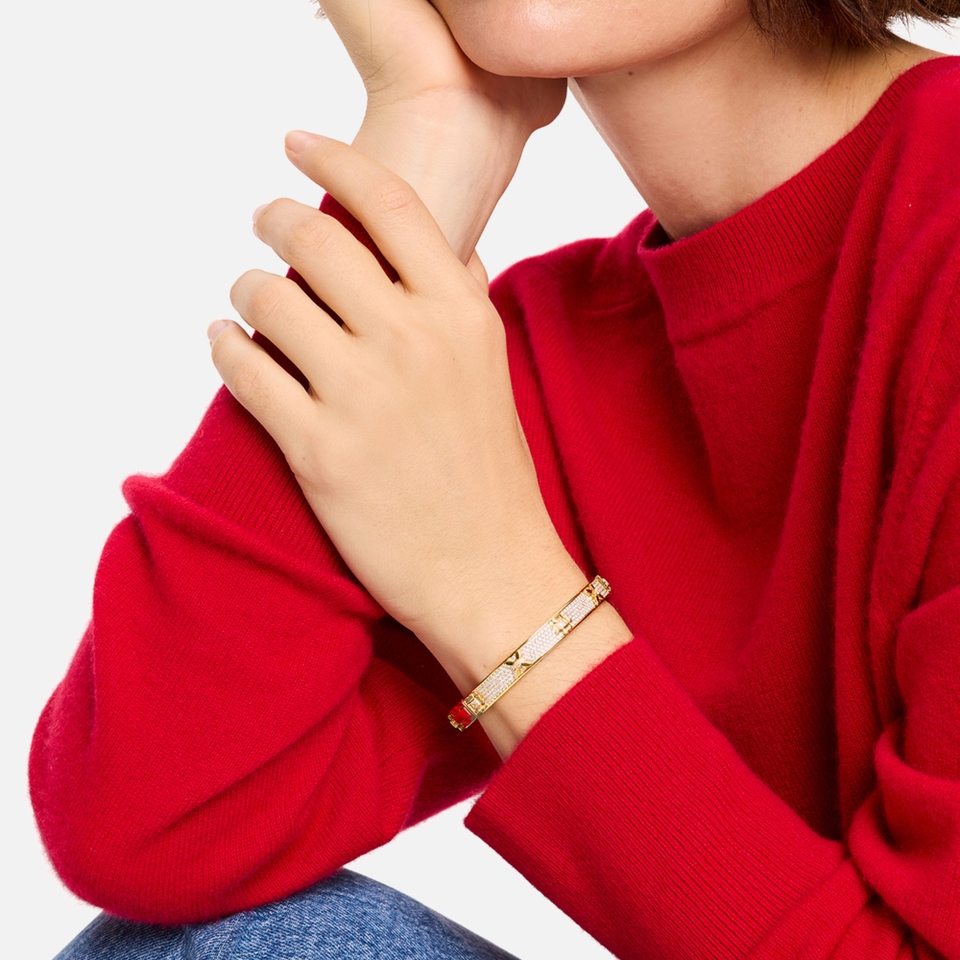 Kate Spade New York Heritage Bloom Gold-Tone Bangle