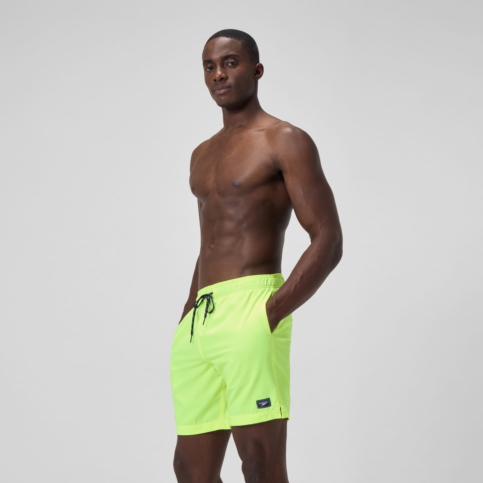 Men's Classic Solid Redondo Edge Volley 18" Swim Trunks Yellow
