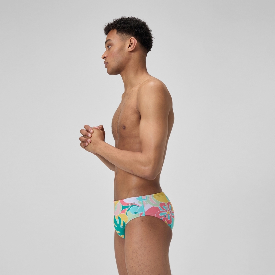 Men's Printed One Brief Pink/Red