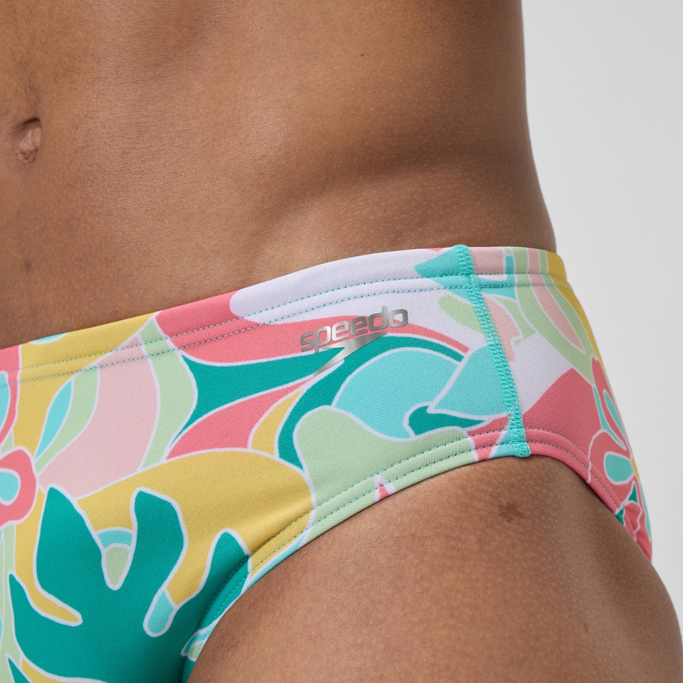 Men's Printed One Brief Pink/Red