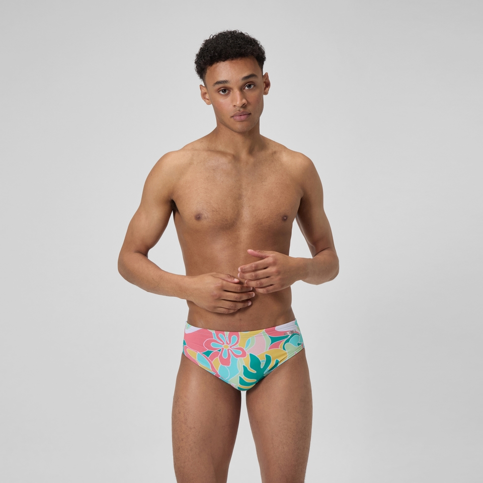 Men's Printed One Brief Pink/Red