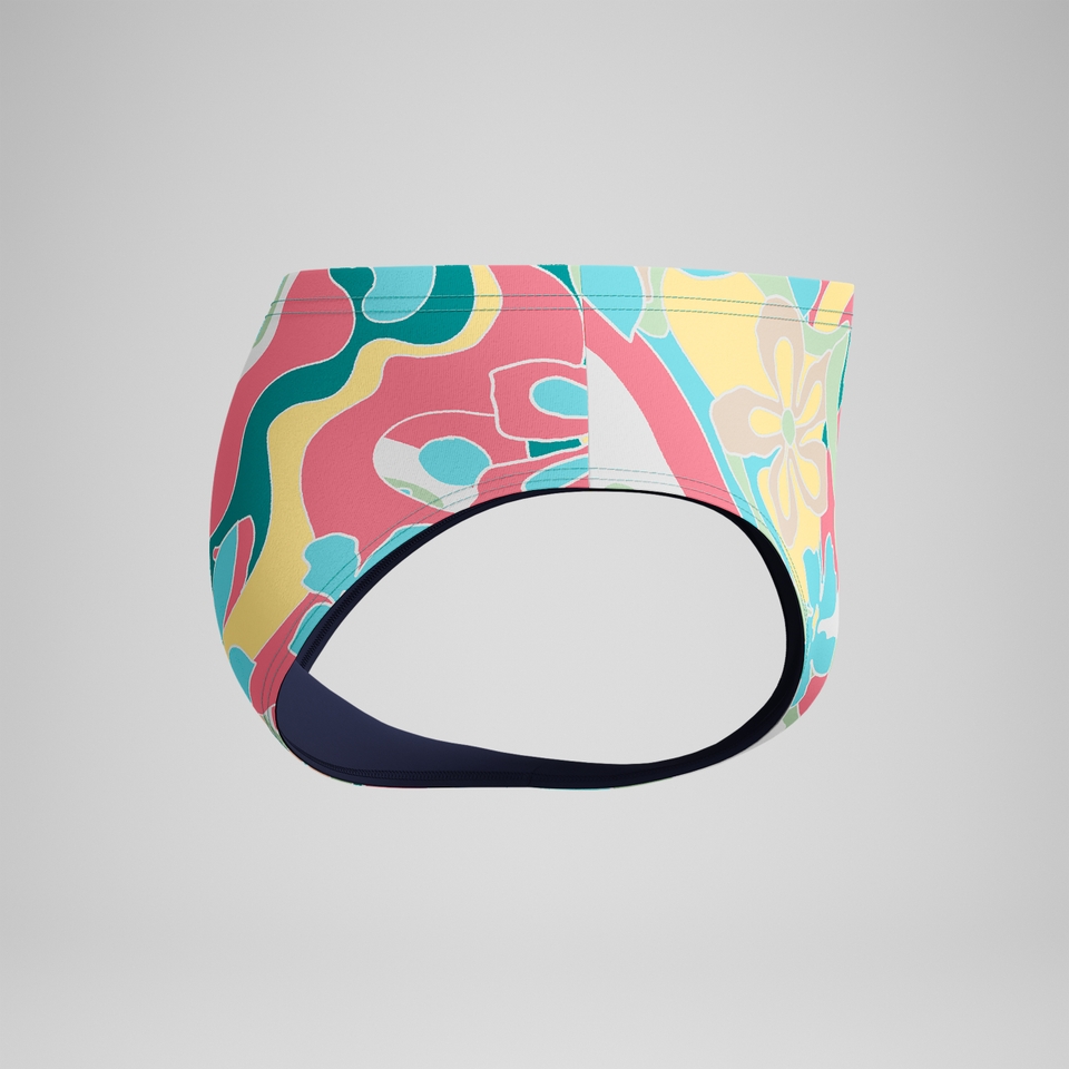 Men's Printed One Brief Pink/Red