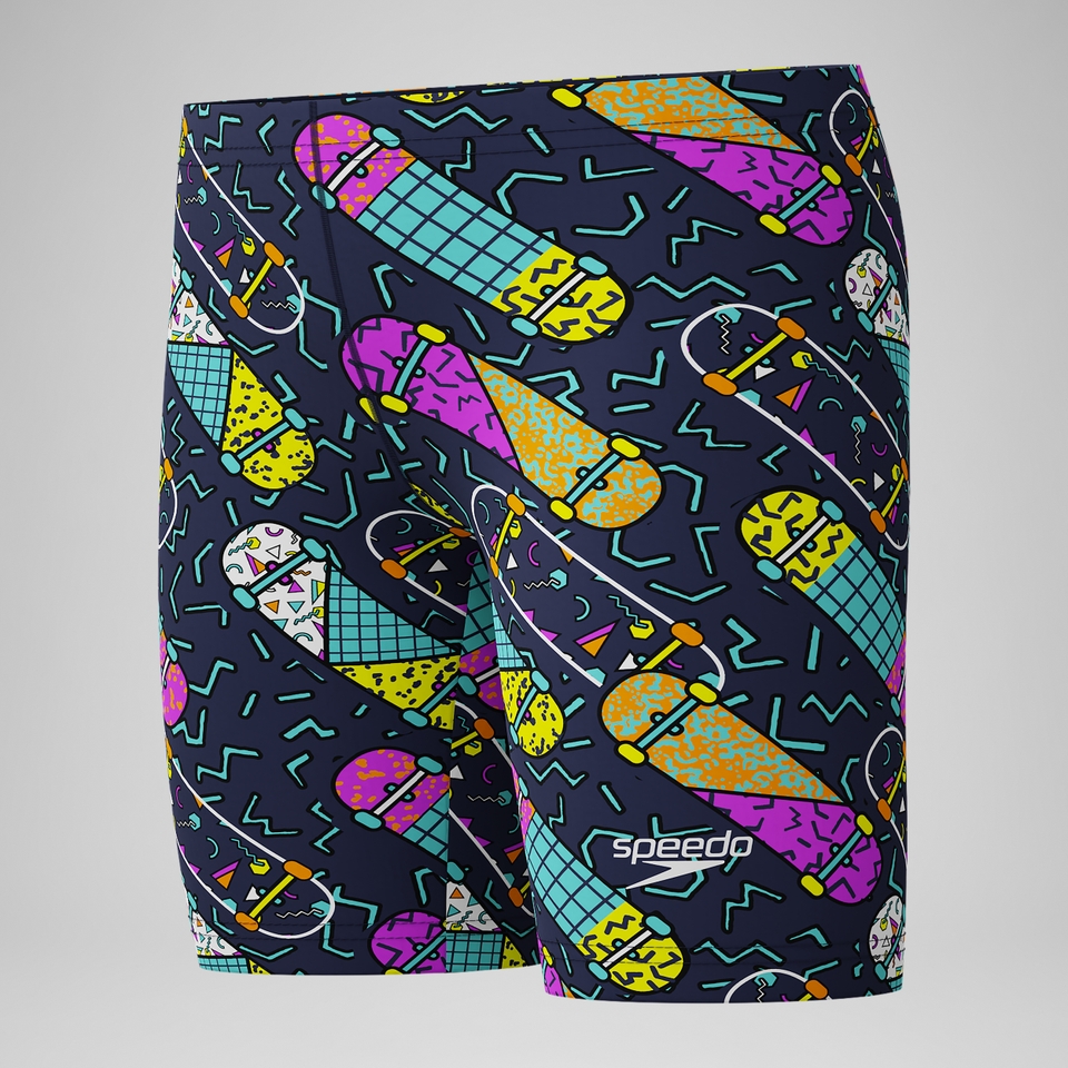 Boys Print Jammer Purple